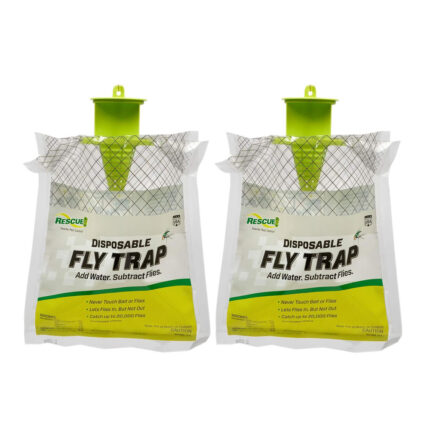 RESCUE! Outdoor Disposable Fly Trap, Green, 2 Pack